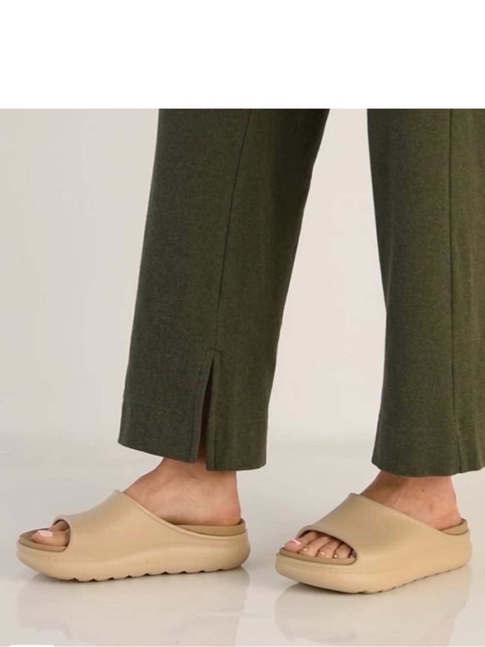 Dansko Devyn Molded EVA Platform Slide Sandals Sand Sz 38 Slip On